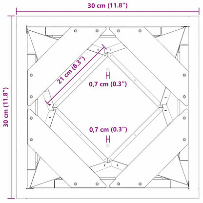 Fioriera Argento 30 x 30 x 75 cm Acciaio inossidabile