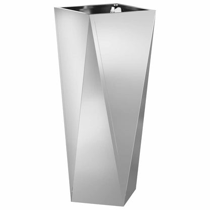 Fioriera Argento 30 x 30 x 75 cm Acciaio zincato