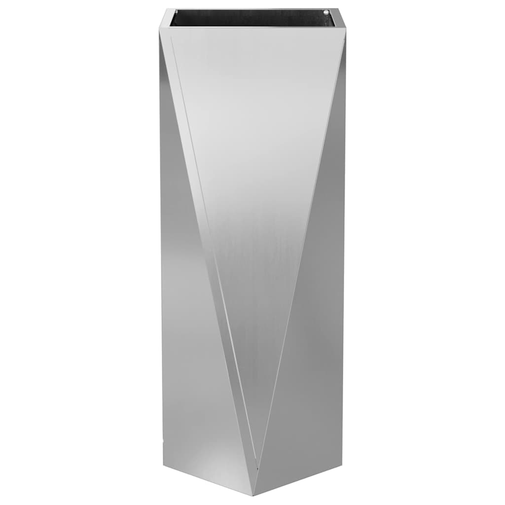 Fioriera Argento 30 x 30 x 75 cm Acciaio zincato