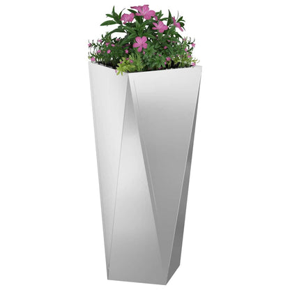 Fioriera Argento 30 x 30 x 75 cm Acciaio zincato