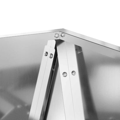 Fioriera 2 pcs Argento 30 x 30 x 75 cm Acciaio zincato