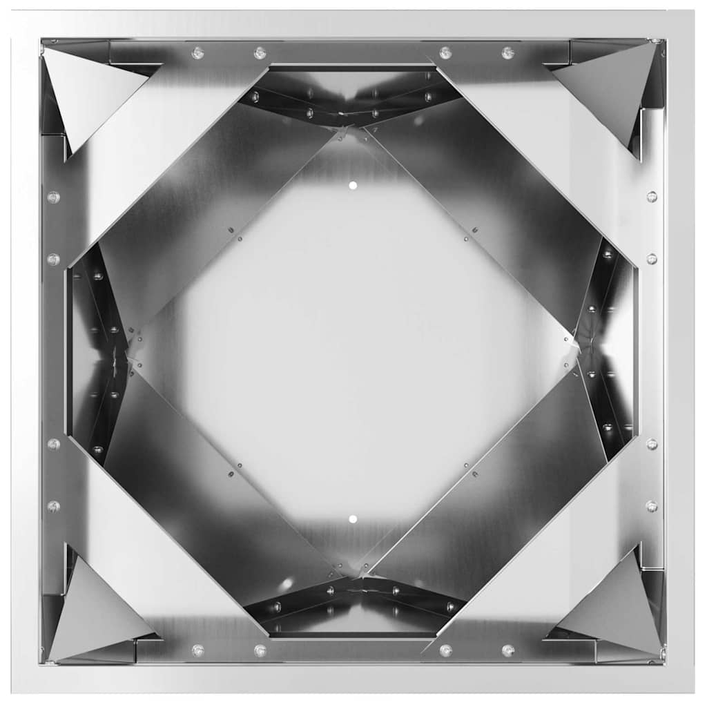 Fioriera 2 pcs Argento 30 x 30 x 75 cm Acciaio zincato