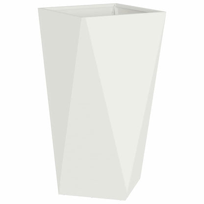 Fioriera 2 pcs Bianco 40 x 40 x 75 cm Acciaio