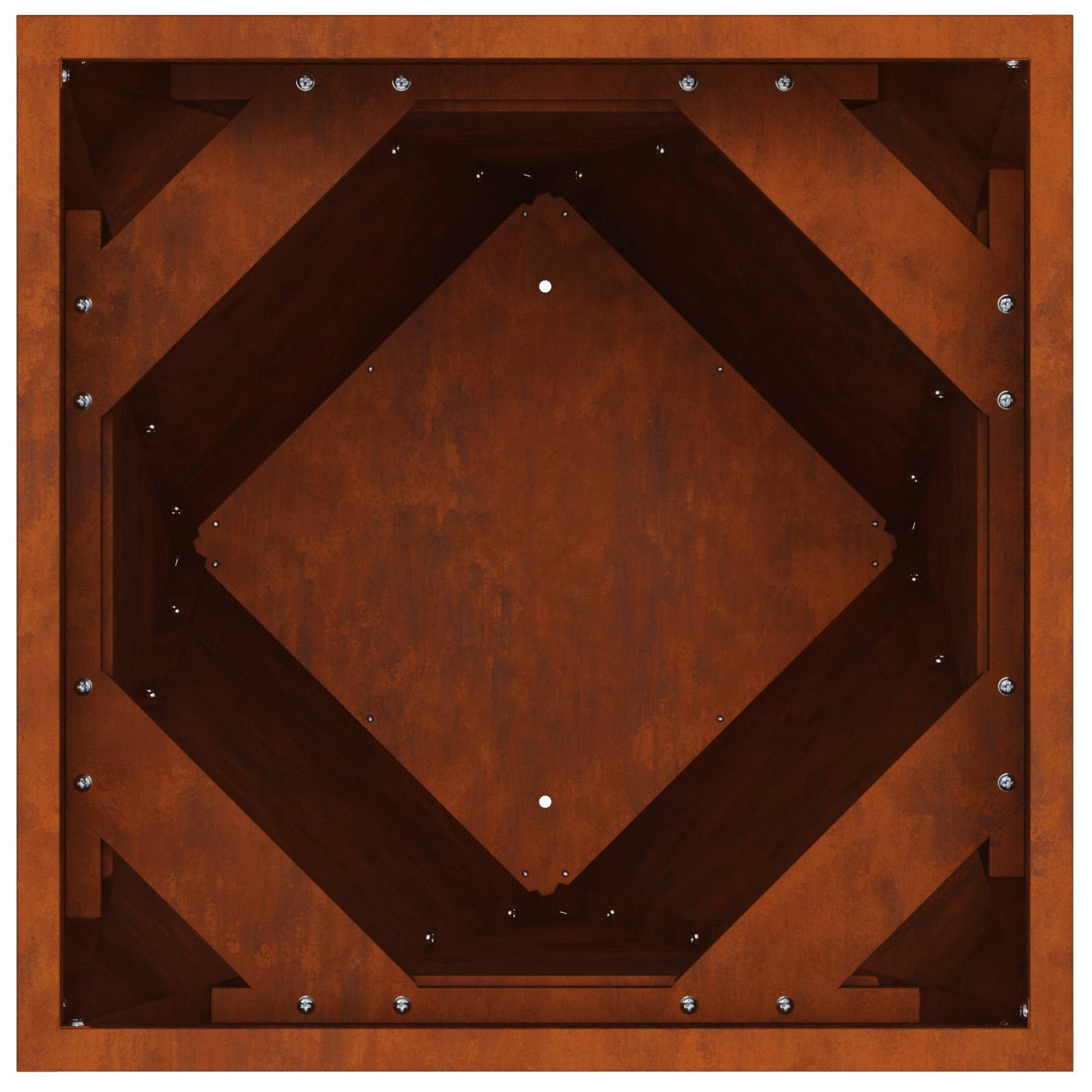 Fioriera Ruggine 40 x 40 x 75 cm | homemem39