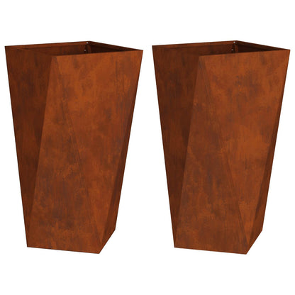 Fioriera 2 pcs Ruggine 40 x 40 x 75 cm | homemem39