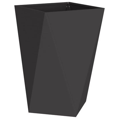 Fioriera 2 pcs Nero 50 x 50 x 75 cm Acciaio