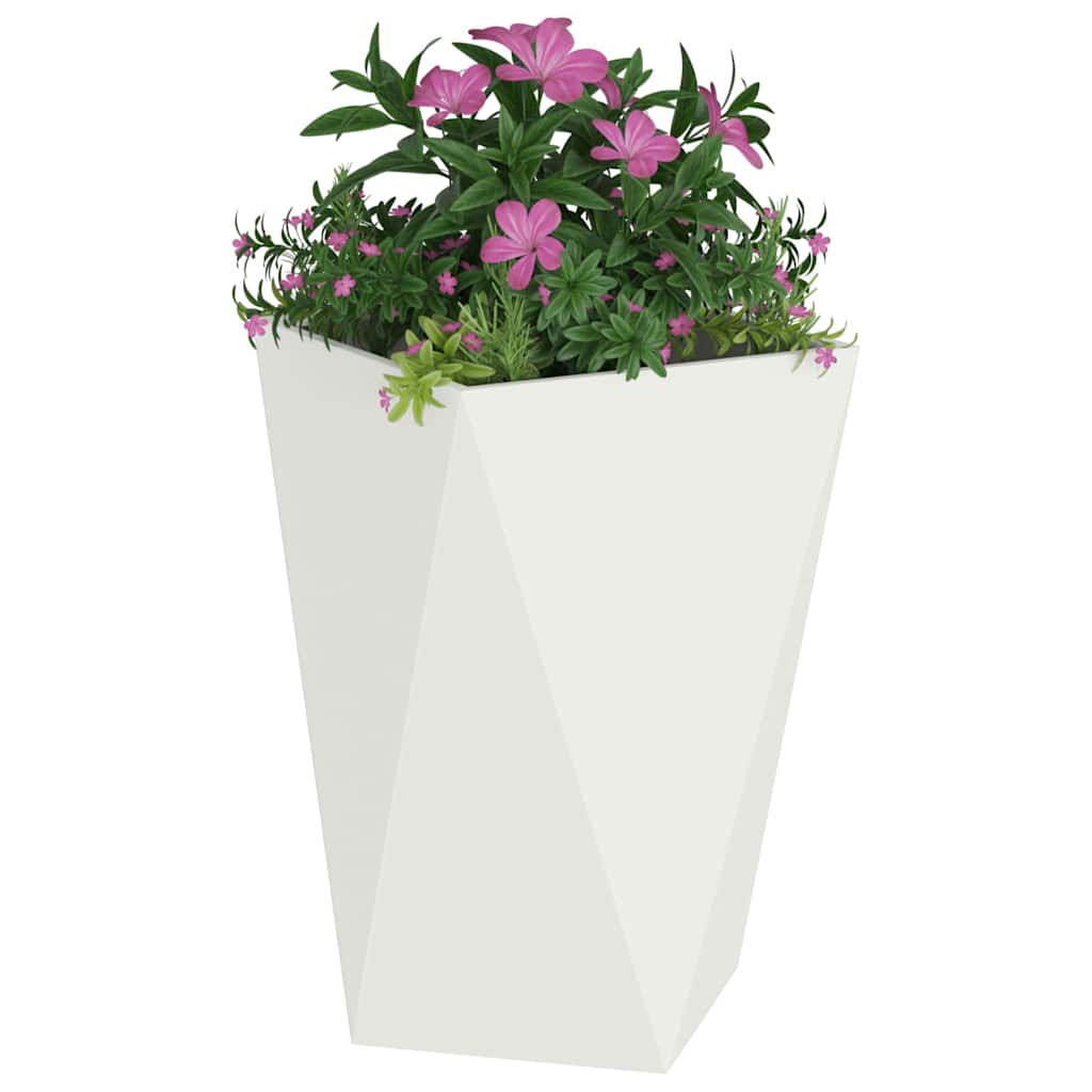 Fioriera Bianco 50 x 50 x 75 cm Acciaio