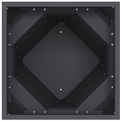 Fioriera Antracite 50 x 50 x 75 cm Acciaio
