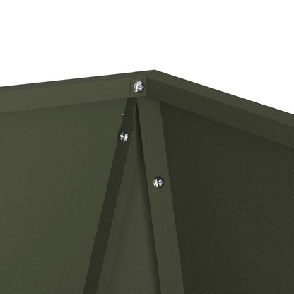 Fioriera 2 pcs Verde oliva 50 x 50 x 75 cm Acciaio