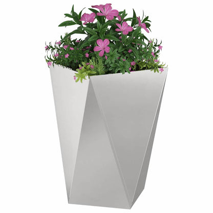 Fioriera Argento 50 x 50 x 75 cm Acciaio inossidabile
