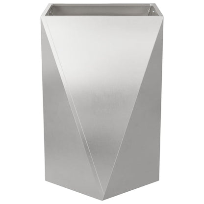Fioriera 2 pcs Argento 50 x 50 x 75 cm Acciaio inossidabile