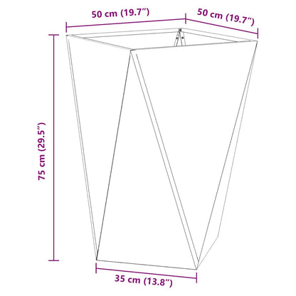 Fioriera Argento 50 x 50 x 75 cm Acciaio zincato | homemem39