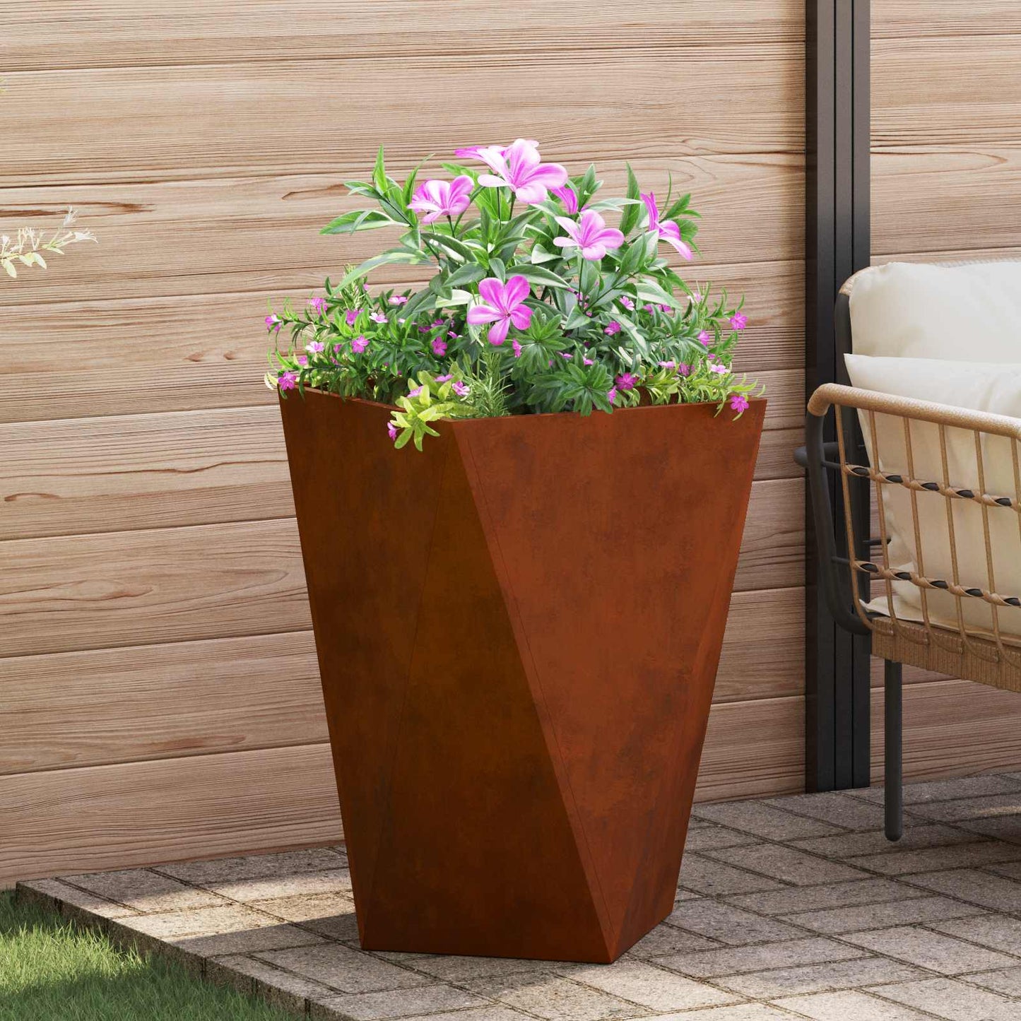 Fioriera 2 pcs Ruggine 50 x 50 x 75 cm | homemem39