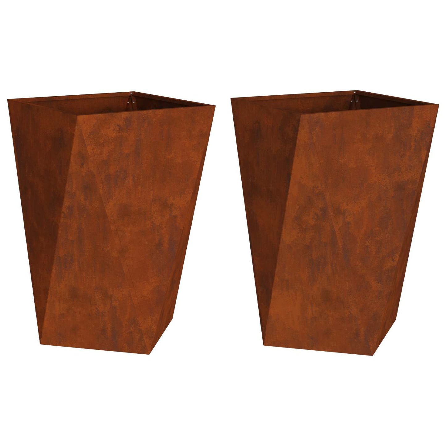 Fioriera 2 pcs Ruggine 50 x 50 x 75 cm | homemem39