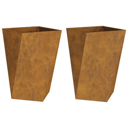 Fioriera 2 pcs Ruggine 50 x 50 x 75 cm