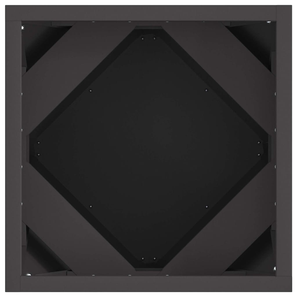 Fioriera Nero 30 x 30 x 30 cm Acciaio