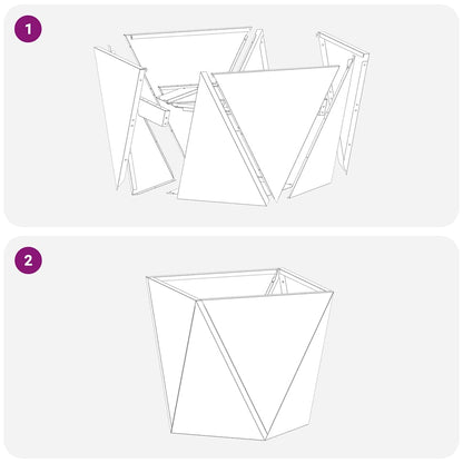 Fioriera 2 pcs Bianco 30 x 30 x 30 cm Acciaio