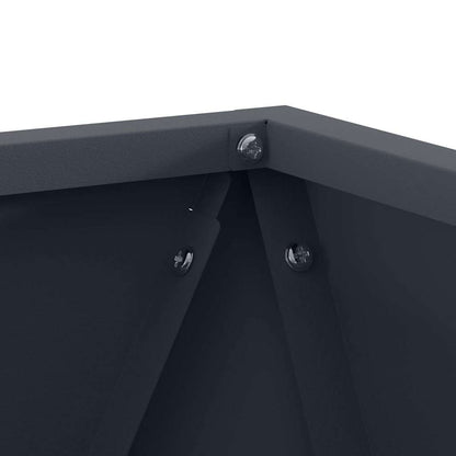 Fioriera Antracite 30 x 30 x 30 cm Acciaio