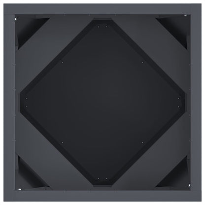 Fioriera 2 pcs Antracite 30 x 30 x 30 cm Acciaio