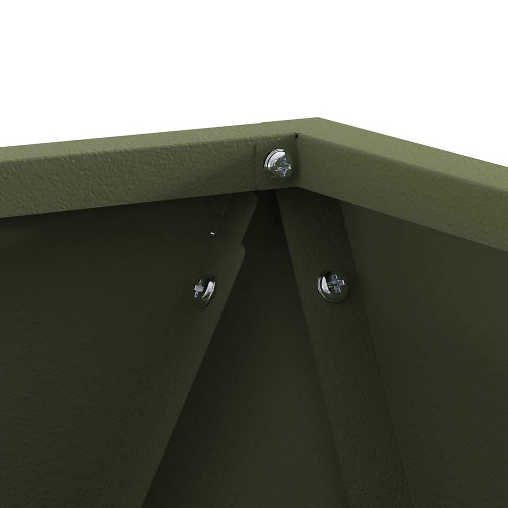 Fioriera Verde oliva 30 x 30 x 30 cm Acciaio