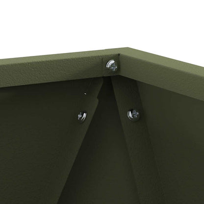 Fioriera Verde oliva 30 x 30 x 30 cm Acciaio