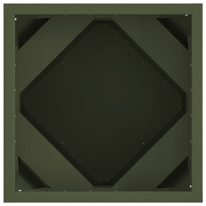 Fioriera Verde oliva 30 x 30 x 30 cm Acciaio