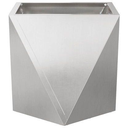 Fioriera Argento 30 x 30 x 30 cm Acciaio inossidabile