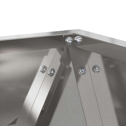 Fioriera 2 pcs Argento 30 x 30 x 30 cm Acciaio inossidabile