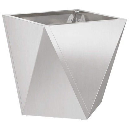 Fioriera 2 pcs Argento 30 x 30 x 30 cm Acciaio inossidabile