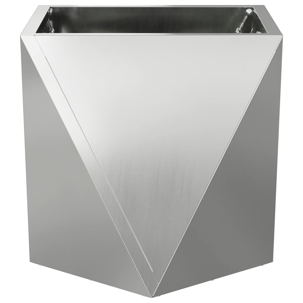 Fioriera Argento 30 x 30 x 30 cm Acciaio zincato