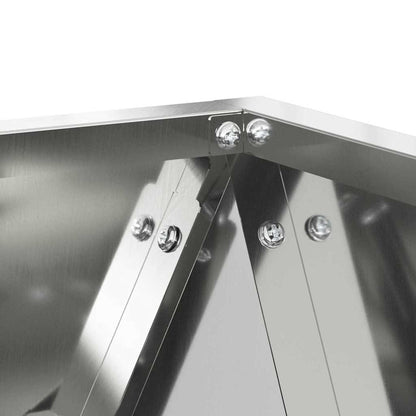 Fioriera 2 pcs Argento 30 x 30 x 30 cm Acciaio zincato