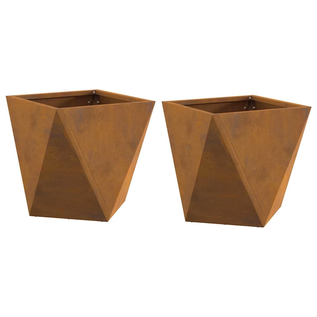 Fioriera 2 pcs Ruggine 30 x 30 x 30 cm