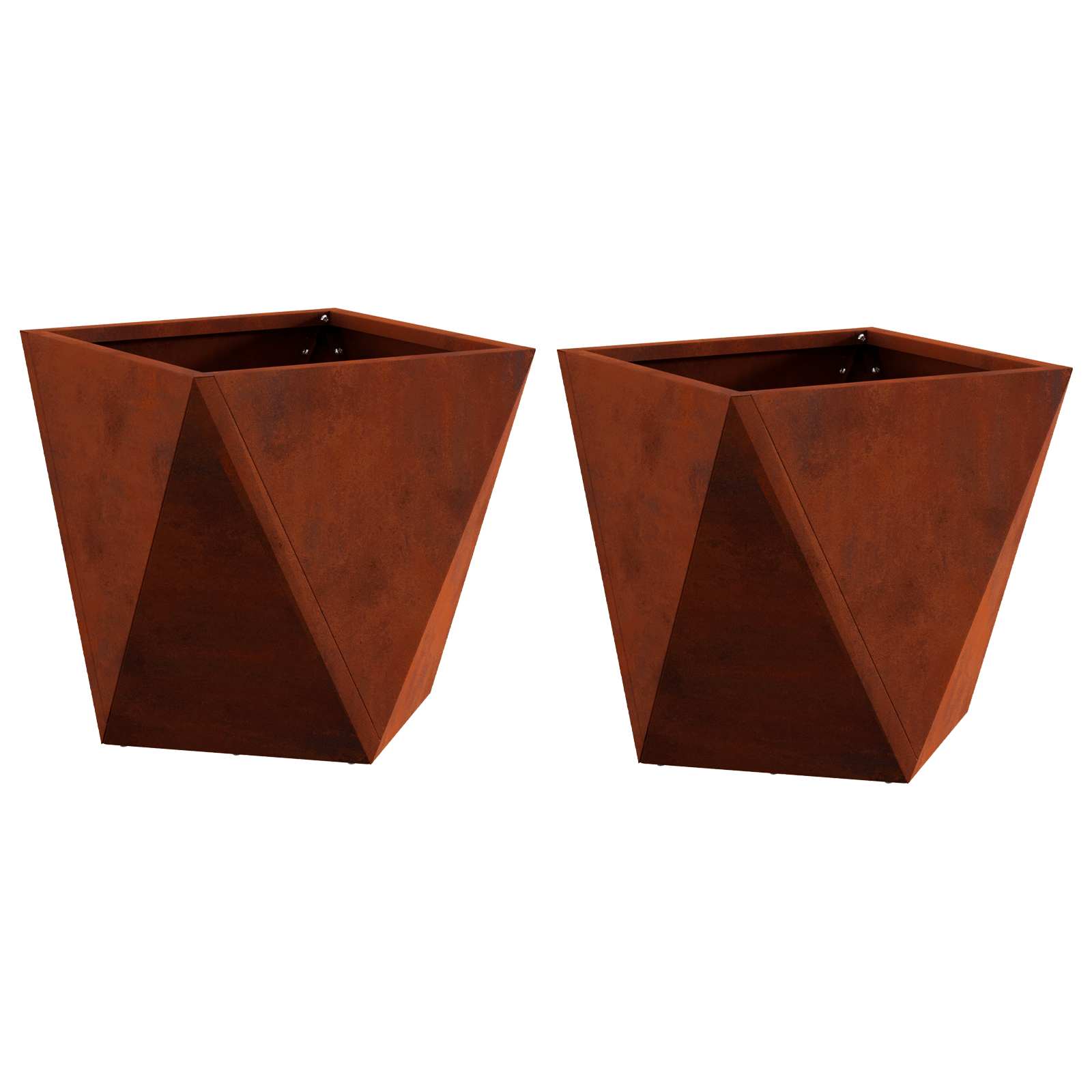 Fioriera 2 pcs Ruggine 30 x 30 x 30 cm | homemem39