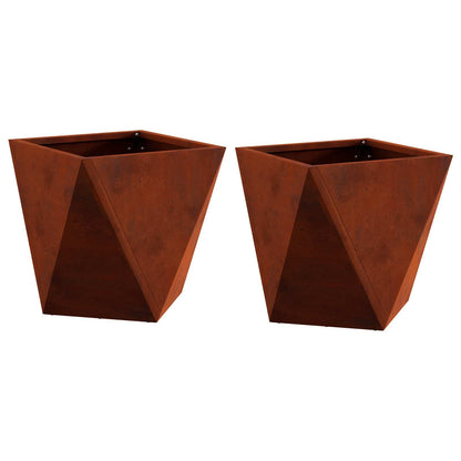 Fioriera 2 pcs Ruggine 30 x 30 x 30 cm | homemem39