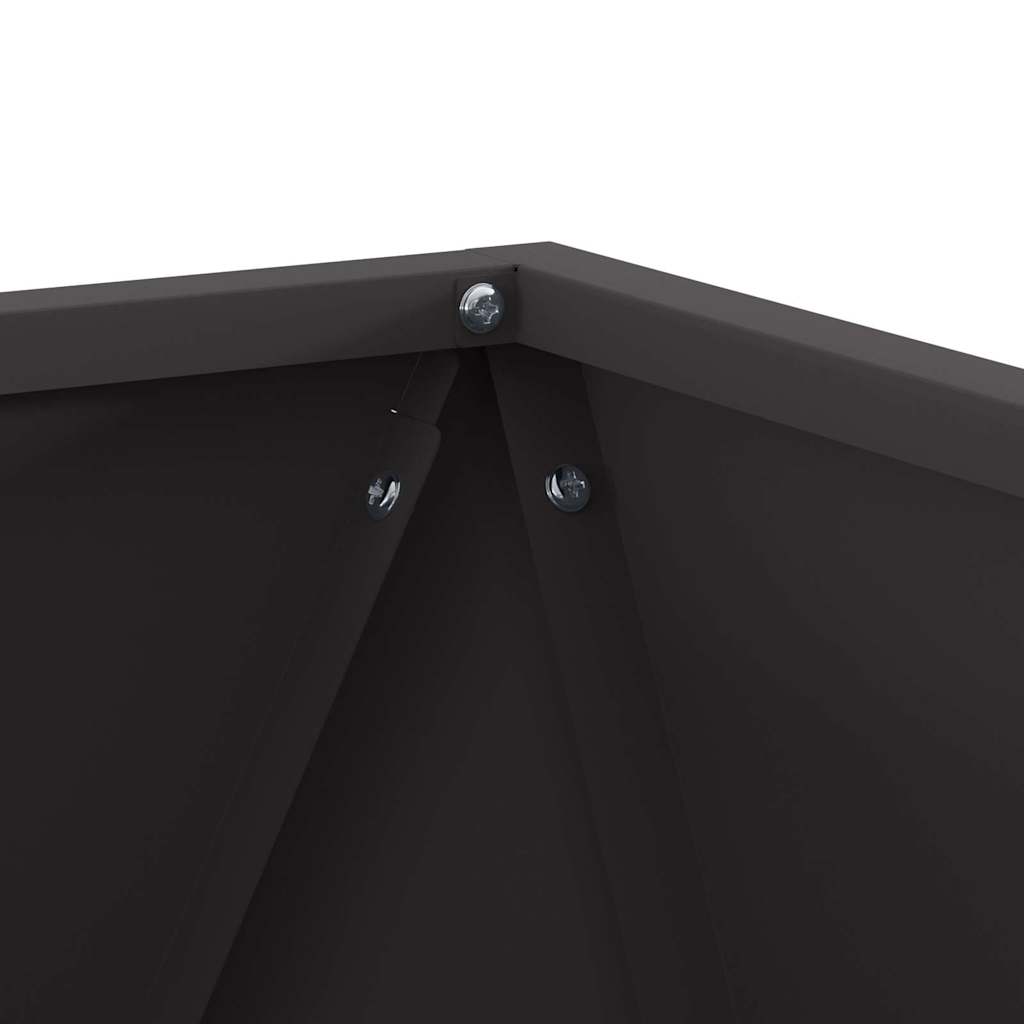 Fioriera Nero 40 x 40 x 40 cm Acciaio