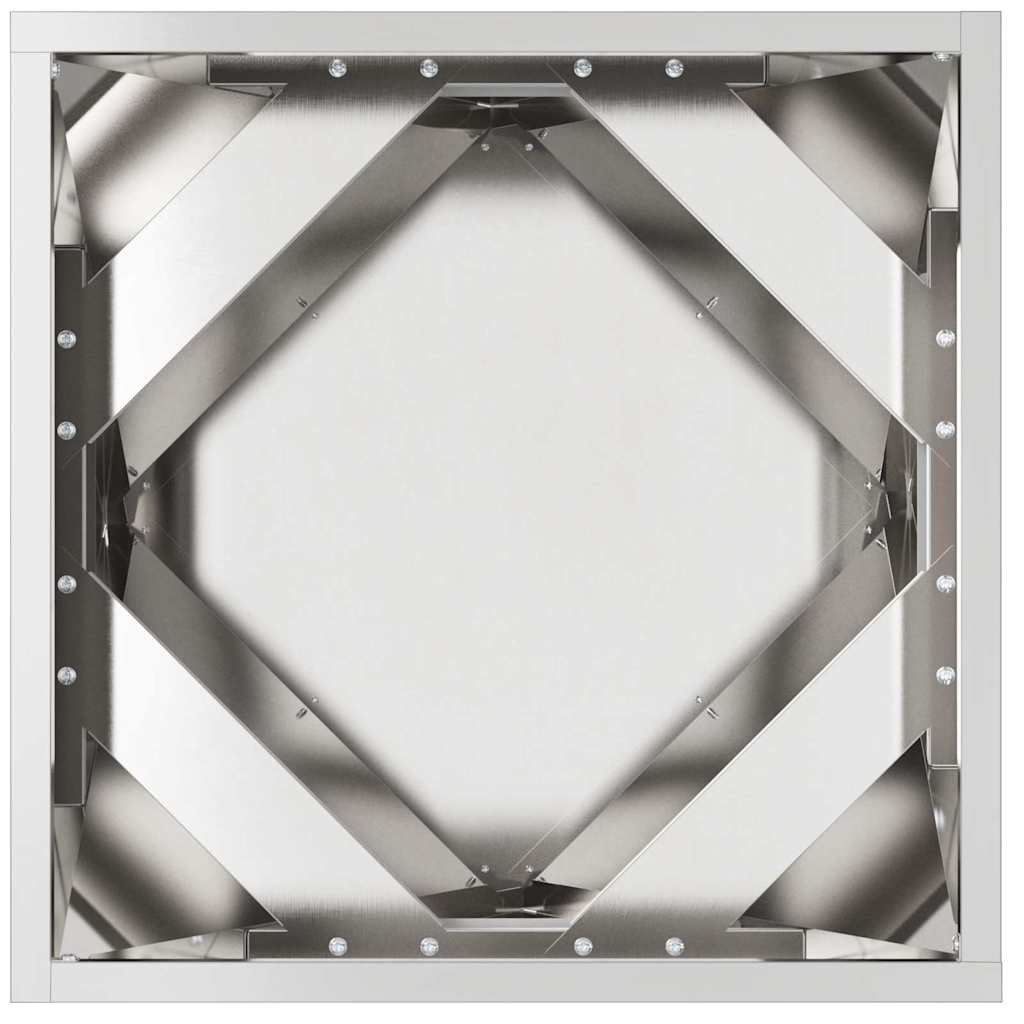 Fioriera 2 pcs Argento 40 x 40 x 40 cm Acciaio inossidabile