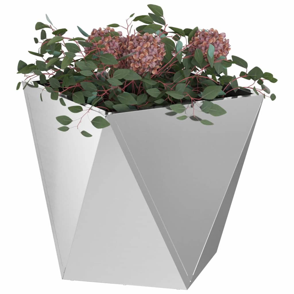 Fioriera Argento 40 x 40 x 40 cm Acciaio zincato
