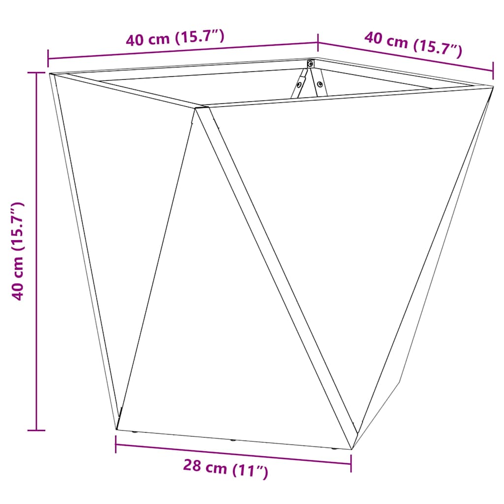 Fioriera Argento 40 x 40 x 40 cm Acciaio zincato | homemem39