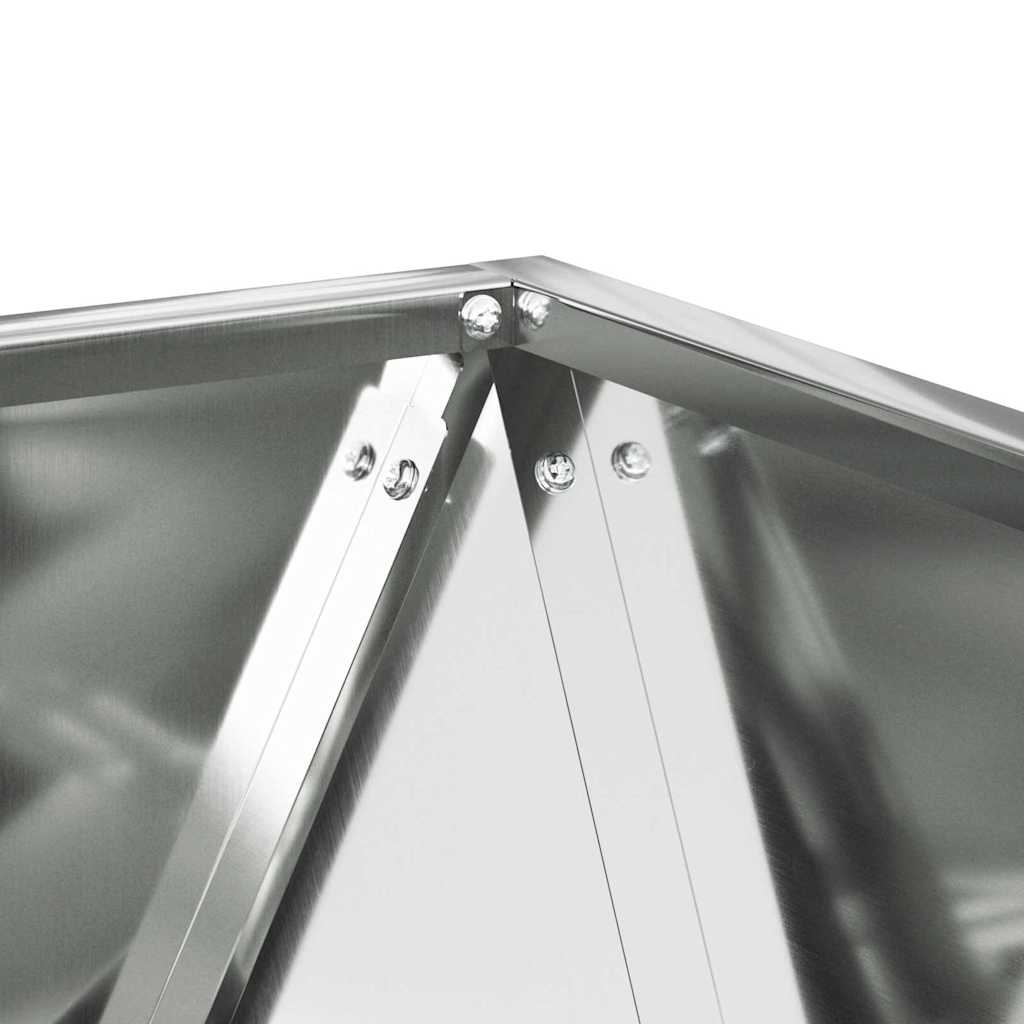 Fioriera 2 pcs Argento 40 x 40 x 40 cm Acciaio zincato