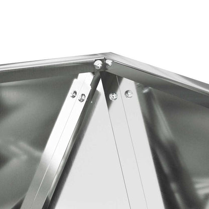 Fioriera 2 pcs Argento 40 x 40 x 40 cm Acciaio zincato