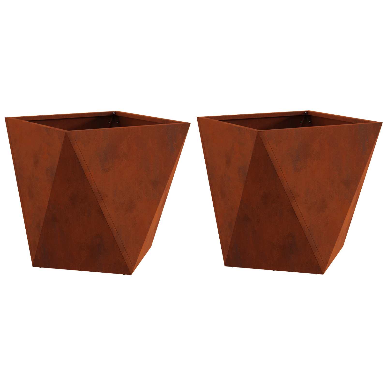 Fioriera 2 pcs Ruggine 40 x 40 x 40 cm | homemem39