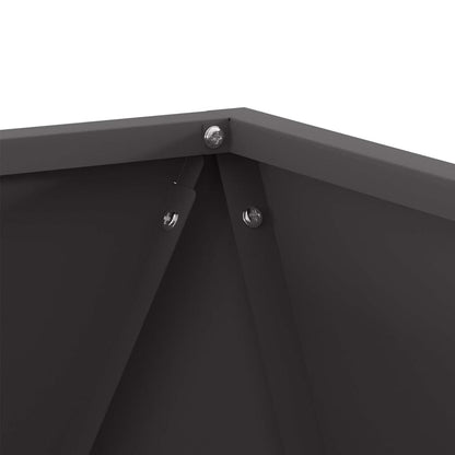 Fioriera Nero 50 x 50 x 50 cm Acciaio