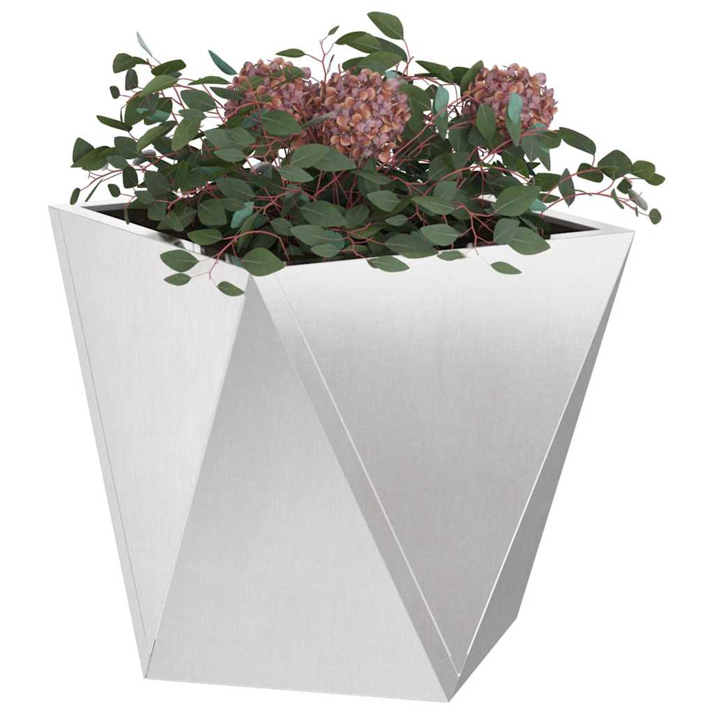 Fioriera Argento 50 x 50 x 50 cm Acciaio inossidabile