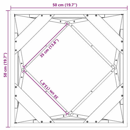 Fioriera Argento 50 x 50 x 50 cm Acciaio inossidabile