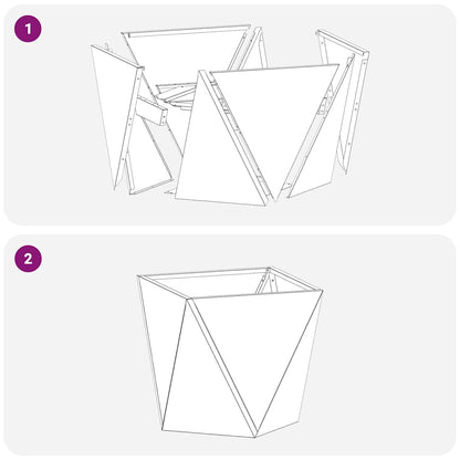 Fioriera 2 pcs Argento 50 x 50 x 50 cm Acciaio inossidabile