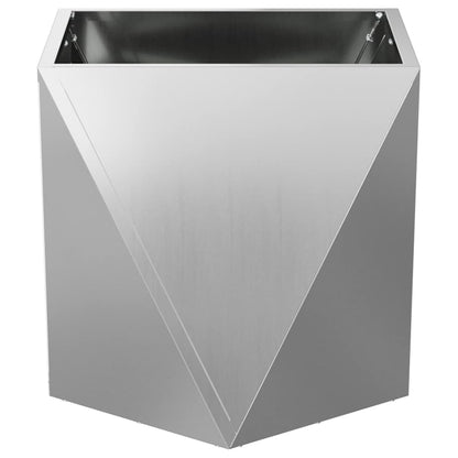 Fioriera Argento 50 x 50 x 50 cm Acciaio zincato