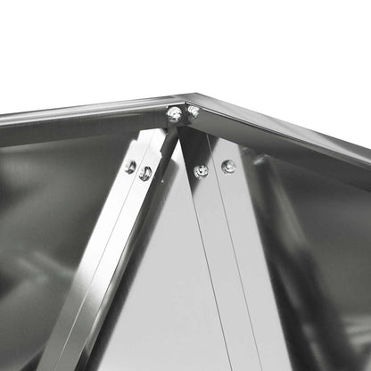 Fioriera 2 pcs Argento 50 x 50 x 50 cm Acciaio zincato