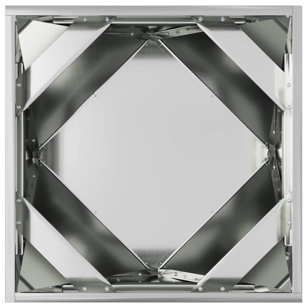 Fioriera 2 pcs Argento 50 x 50 x 50 cm Acciaio zincato