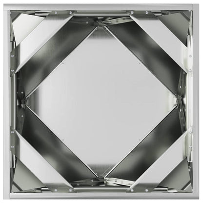 Fioriera 2 pcs Argento 50 x 50 x 50 cm Acciaio zincato