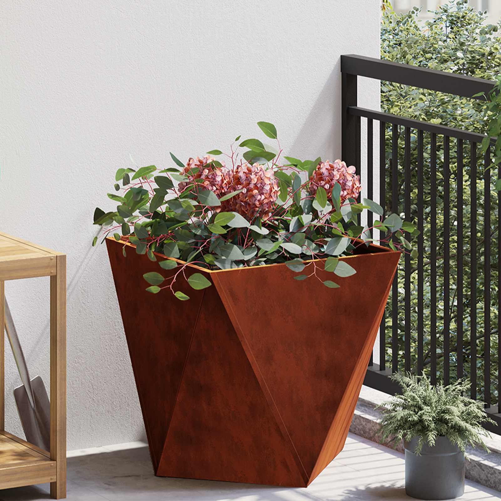 Fioriera Ruggine 50 x 50 x 50 cm | homemem39